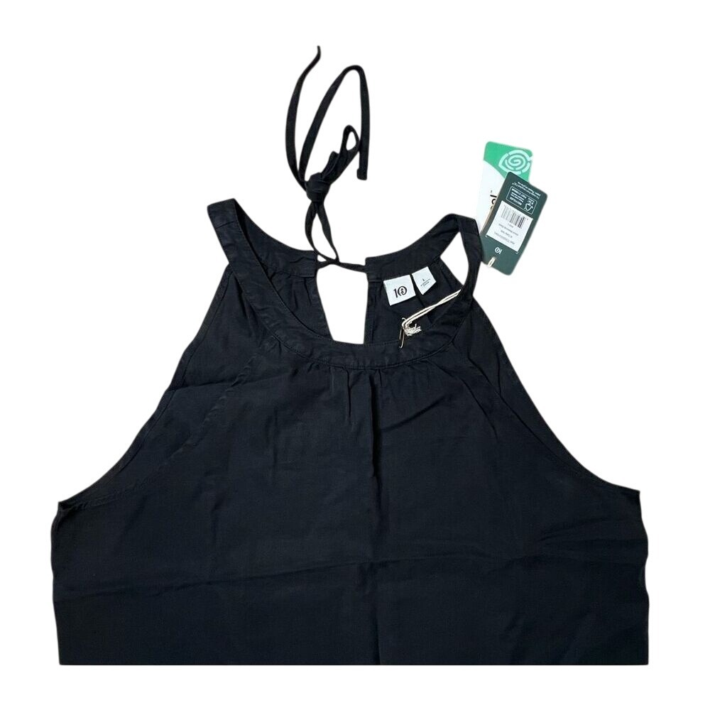 Tentree Delta Halter Style Tank Black Tencel Sleeveless Top sz Large NWT - Picture 4 of 11